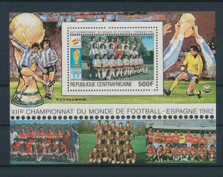 Lk68920 Central Africa 1982 Football Cup Soccer Good Sheet Mnh