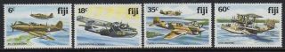 Fiji 1981 World War 2 Aircraft Set Fine Fresh Mnh