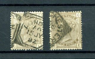 Gb Victoria 4d (sg 160) Plates 17 And 18 (2) (b226)