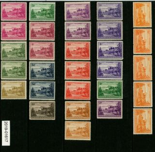 Norfolk Island 1947 Ball Bay Set Of 29 Stamps - 1/2 D - 2 