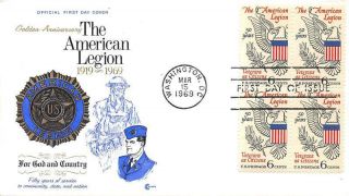 1369 6c American Legion,  Cover Craft Cachet,  W/insert [q441781]