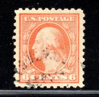 Us Stamp Gem 429 6c Washington,  Centering,  Light Cancel,  Great Perfs
