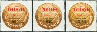 Tonga Official 1971 Sgo67 - O69 Fourth South Pacific Games Tahiti Set Mnh