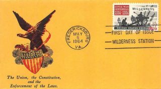 1181 5c Battle Of Wilderness,  First Day Cover Cachet [e505610]