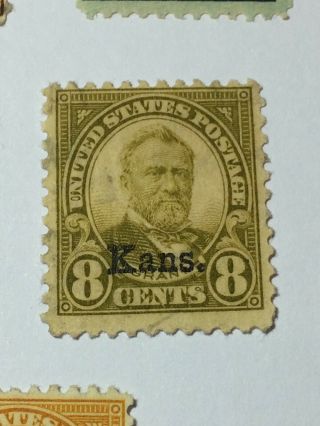 US Stamps 658 - 668 Kansas overprints (V7291) 2