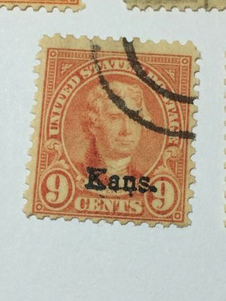 US Stamps 658 - 668 Kansas overprints (V7291) 4