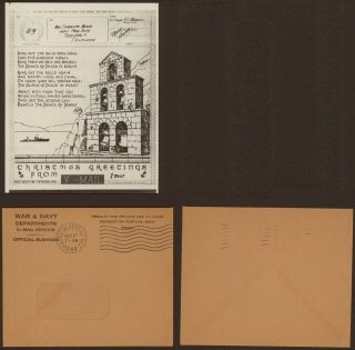 Usa Wwii 1944 - Illustrated V - Mail 11111/485