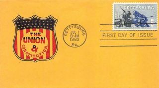 1180 5c Battle Of Gettysburg,  First Day Cover Cachet [e505600]