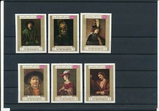 D278066 Paintings Art Rembrandt Mnh Kingdom Of Yemen Imperforate
