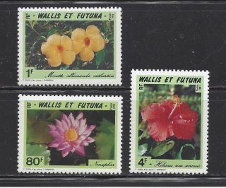 Wallis And Futuna Isl - 416 - 418 - Mnh - 1991 Issues - Flowers