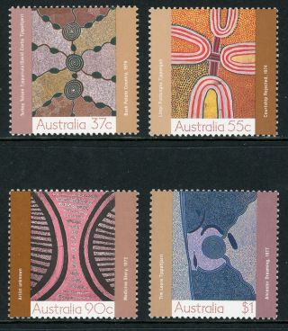 Australia Scott 1087 - 1090 Mnh Aboriginal Paintings Art Cv$6,