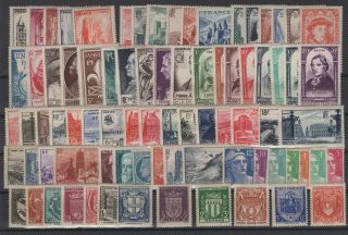 P127297/ France Stamps – Lot 1941 - 1948 Mnh