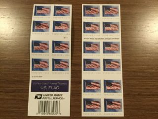 Two (2) Book Of Usps First Class Us Forever Postage Stamps - 40 Stamps Total