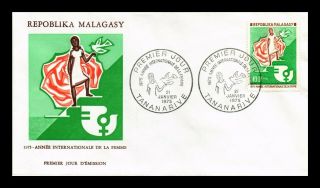 Dr Jim Stamps International Womens Year Fdc Madagascar Scott 520 Cover
