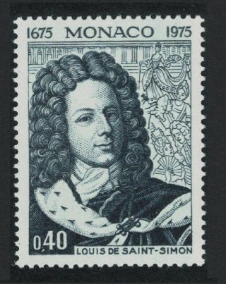 Monaco 300th Birth Anniversary Of Louis De Saint - Simon Writer 1v Mnh Sg 1194