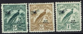 Guinea 1931 Dated Bird Airmail 5d 6d And 1/ -