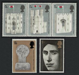Great Britain Investiture Of The Prince Of Wales 5v Mnh Sg 802 - 806 Sc 597 - 599