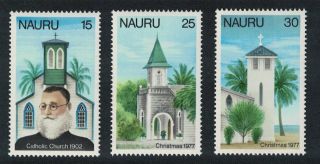 Nauru Christmas 3v Issue 1977 Mnh Sg 165 - 167