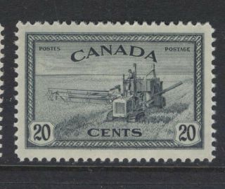 Canada 271 1946 20c Kgvi Peace Issue Combine Harvesting Wheat Xf/superb Mnh
