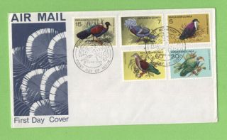 Papua Guinea 1977 Fauna Conservation (birds) Set On U/a First Day Cover