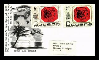 Dr Jim Stamps Honoring One Of The Rarest Stamps Guyana Scott 26 - 27 Cover