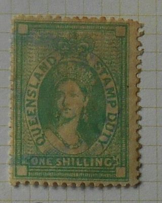 Queensland - 1871 - Sg.  F27 - 1s Fiscal