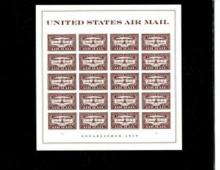 Scott 5282,  55c Forever Stamp Airmail Red Sheet Of 20 Mnh Og Self Adhesive Stamp