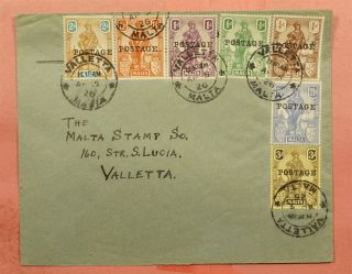 1926 Malta 98 - 100 102 - 4 106 Valletta Local Use