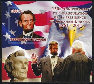 M1711 Nh 2011 Imperf Souvenir Sheet Of The Inauguration Of Abraham Lincoln