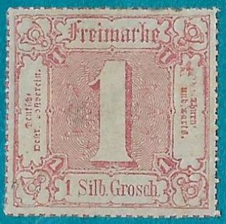 , 1866 Thurn And Taxis German States Numeral Post Horn 30 A1 1sgr Mh