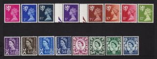Great Britain Regional Issue Scotland Qe Ii Portrait Stamps Machin