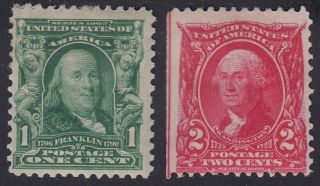 Tdstamps: Us Stamps Scott 300 301 (2) Washington H Og