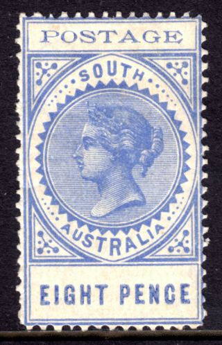 South Australia 124 8p Ultra,  1902 - 03 Wmk.  73,  Vf,  Hinged
