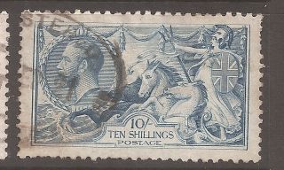 1918 Bradbury Wilkinson Seahorse 10 Shillings Sg 417 Cat £175