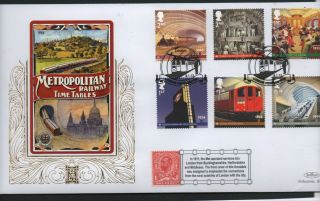 Gb 2013 Benhams Gold Fdc London Underground 150th Anniv London Postmark Stamps