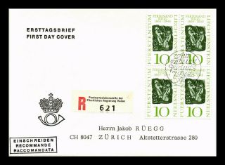 Dr Jim Stamps Centenary Ferdinand Nigg Fdc Liechtenstein European Size Cover