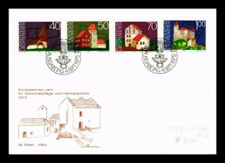 Dr Jim Stamps Monuments Year Fdc Combo Liechtenstein European Size Cover