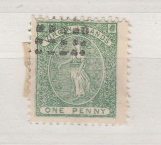 Virgin Islands 1866 1d Green Sg1 Vfu J3351