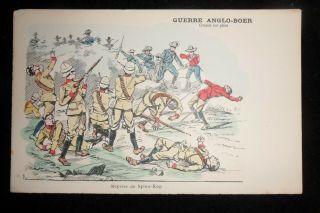 Boer War French Post Card Guerre Anglo Boer Battle Of Spion Kop