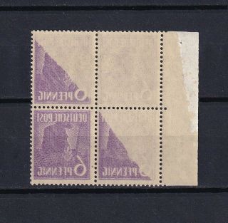 Germany 1948,  Us And British Zone,  Mi 37i Block Of 4 With Partly Offset,  Mnh/mlh