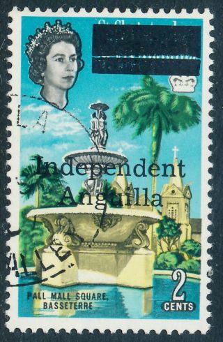 Scott 3/sg 3,  2c 1967 Independent Anguilla Overprint,  Fresh F - Vf