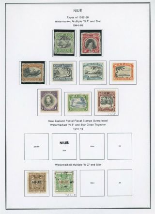 Niue Album Page Lot 4 - See Scan - $$$