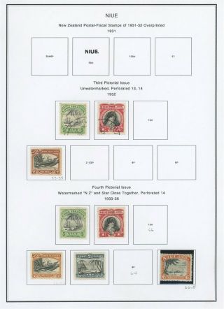 Niue Album Page Lot 2 - See Scan - $$$