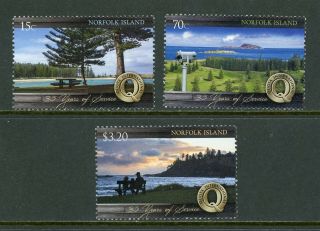 Norfolk Island Scott 1092 - 1094 Mnh Quota International Club Cv$7,