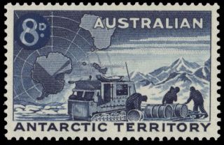 Aussie Antarctica L2 (sg3) - Snowcat And Map (pa90202)