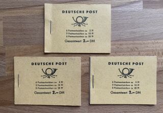 3 X East German Stamp Booklets (1959 - 60) Mnh