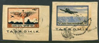 Poland 1921 Aero Targ Fine Set Pieces 2 Items