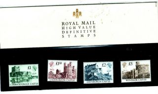 Gb Stamps 1988 High Value Definitive Castles Presentation Pack 18