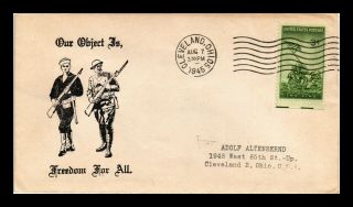 Dr Jim Stamps Us Soldiers Patriotic Cachet Wwii Cover Cleveland 1945
