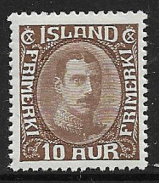 Iceland 1932 Christian X 10a Redrawn Sg 187 Mh/ (cat £140)